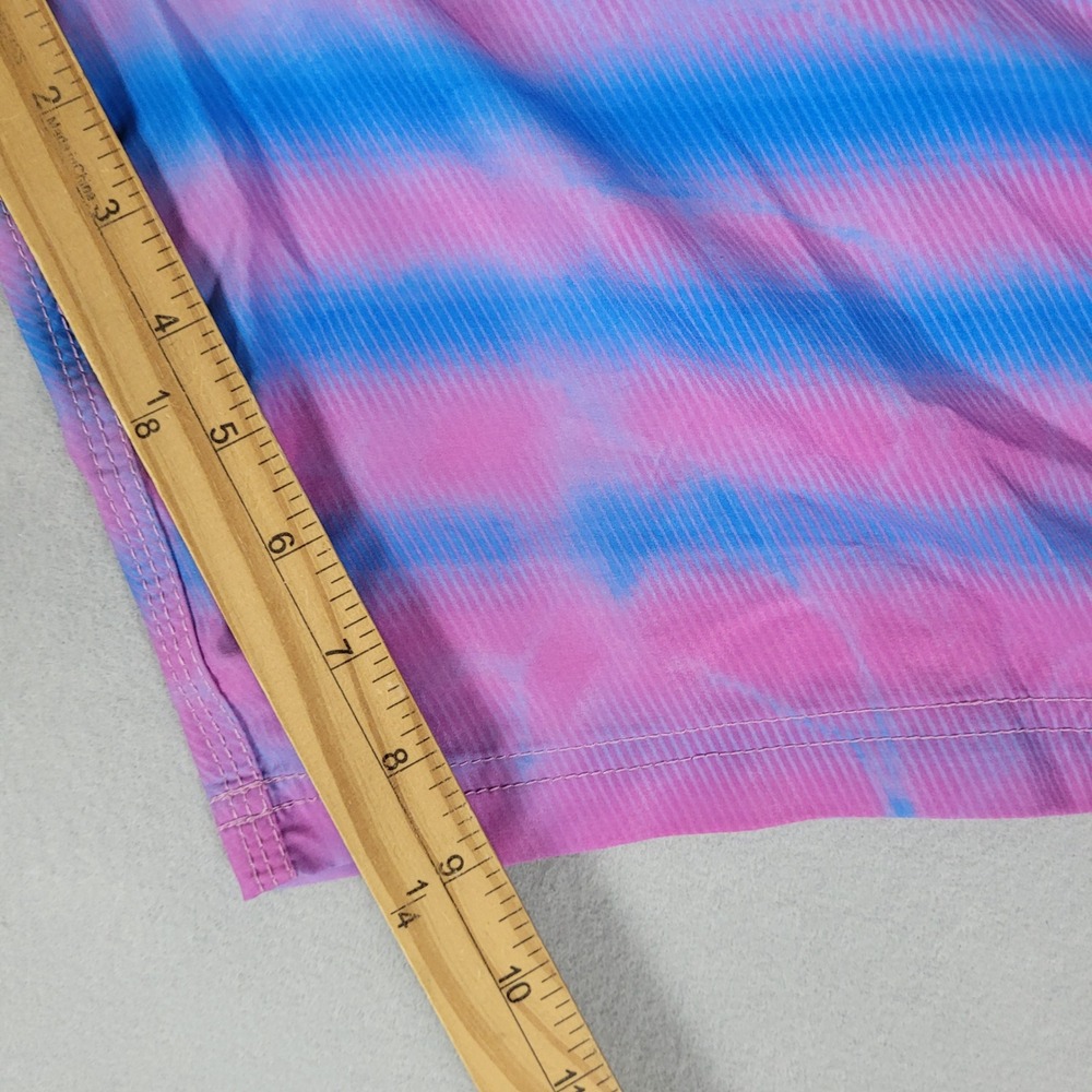 Oakley Board Shorts Swim Trunks Men's 40 Pink Blue Tie Dye 9" Inseam Drawstring - Picture 7 of 11